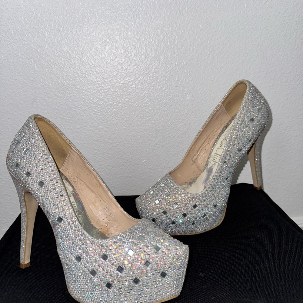 Elegant Silver High Heels